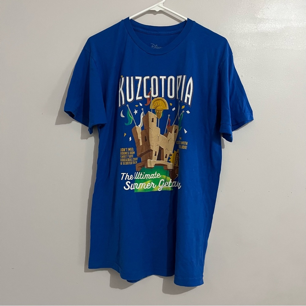 Disney Royal Blue Tee size large mens kuzcotopia emperors new groove shirt